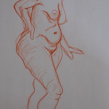 Drawing titled "Croquis 13" by Stefano Di Marco, Original Artwork, Chalk