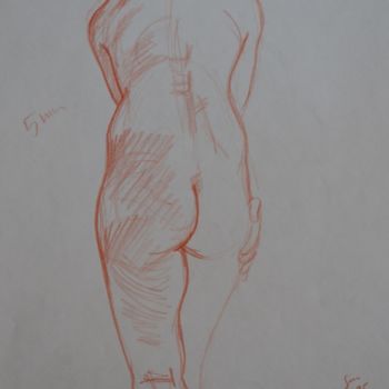 Drawing titled "Croquis 14" by Stefano Di Marco, Original Artwork, Charcoal