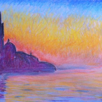 Painting titled "Studio su Monet 2" by Stefano Di Marco, Original Artwork, Pastel