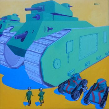 Painting titled "Mobilitazione gener…" by Stefano Galli, Original Artwork, Acrylic