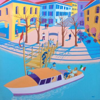 Painting titled "L'approdo" by Stefano Galli, Original Artwork, Acrylic