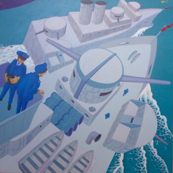 Pittura intitolato "La flotta" da Stefano Galli, Opera d'arte originale, Acrilico
