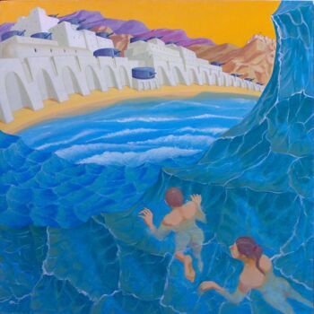 Painting titled "Marina novo Eden" by Stefano Galli, Original Artwork, Acrylic