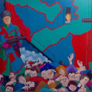 Pittura intitolato "Sogno di guerra" da Stefano Galli, Opera d'arte originale, Acrilico