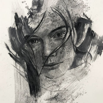 Картина под названием "Portrait 2" - Stefano Marvulli, Подлинное произведение искусства, Акварель