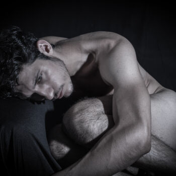 The night of the helpless man. Study on male nude.