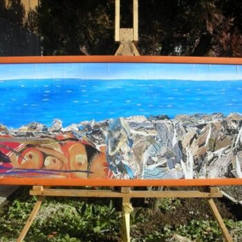 Painting titled "Ultima spiaggia" by Stefano Rollero, Original Artwork, Oil