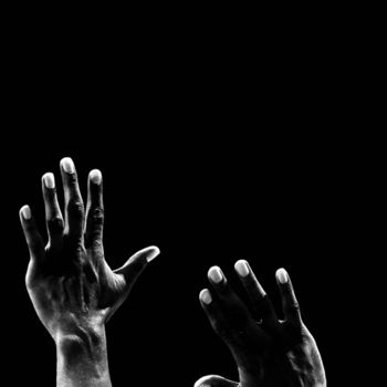 Fotografia intitolato "Black Hands White 01" da Stefano Ceretti, Opera d'arte originale