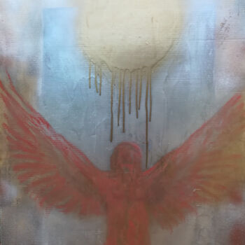 Painting titled "Icarus Ultio" by Stefano Davidson, Original Artwork, Chalk