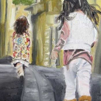 Pittura intitolato "Fila a casa prima c…" da Stefano Davidson, Opera d'arte originale