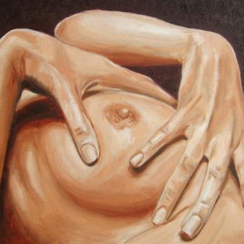 Malerei mit dem Titel "Il fiore sul cuore" von Stefano Davidson, Original-Kunstwerk