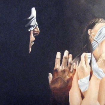 Schilderij getiteld "DAFNI E LARA" door Stefano Davidson, Origineel Kunstwerk