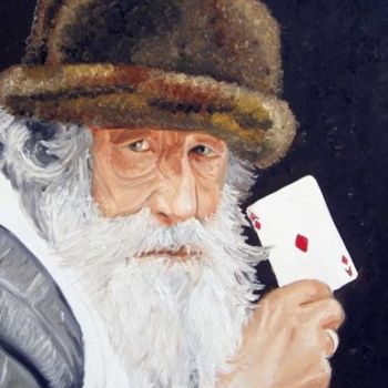 Pintura titulada "Piotr il giocatore" por Stefano Davidson, Obra de arte original