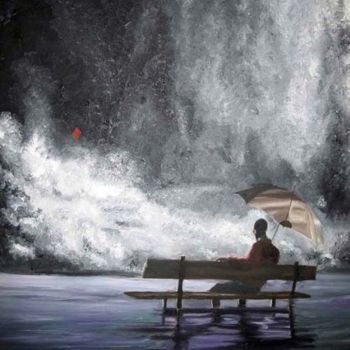 Pittura intitolato "L' aquilone" da Stefano Davidson, Opera d'arte originale