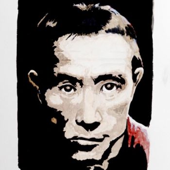 Schilderij getiteld "Yukio Mishima" door Stefano Davidson, Origineel Kunstwerk