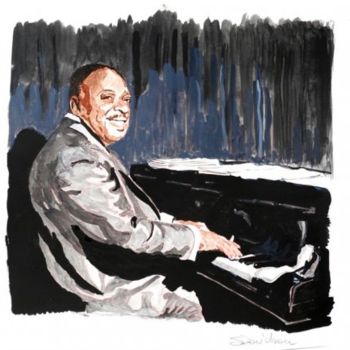 Malerei mit dem Titel "Count Basie" von Stefano Davidson, Original-Kunstwerk