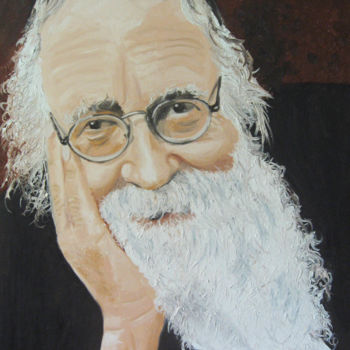 Peinture intitulée "Ritratto di Rabbi" par Stefano Davidson, Œuvre d'art originale, Huile
