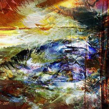Digital Arts titled "Dusk at the river b…" by Stefano Popovski, Original Artwork, 2D Digital Work