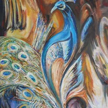 Painting titled "The Selfish Bird" by Stefano Popovski, Original Artwork, Oil