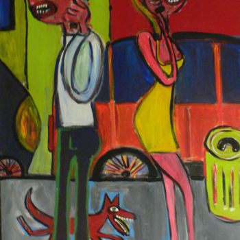 Painting titled "" vie de couple "" by Stéfanvivier, Original Artwork