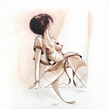 Malerei mit dem Titel "Instant N°17" von Stef'Création, Original-Kunstwerk, Acryl