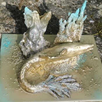 Sculpture intitulée "Lumineuse Abysse d'…" par Steffy, Œuvre d'art originale, Argile