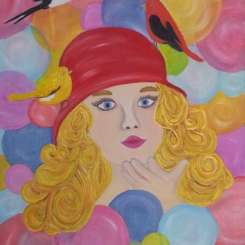 Painting titled "Picola maga" by Stefka Hristova, Original Artwork, Oil