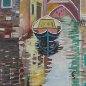 Картина под названием "Venezia" - Stefka Hristova, Подлинное произведение искусства, Масло