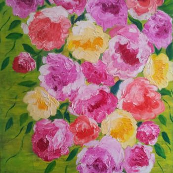 Peinture intitulée "le rose -3" par Stefka Hristova, Œuvre d'art originale