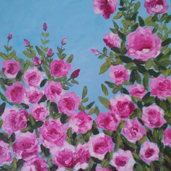 Painting titled "rose" by Stefka Hristova, Original Artwork, Oil