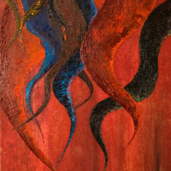 Peinture intitulée "Kraken" par Stéphanie Muller, Œuvre d'art originale