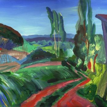 Peinture intitulée "Landschaft near Spa…" par Klaus Steigner, Œuvre d'art originale, Autre