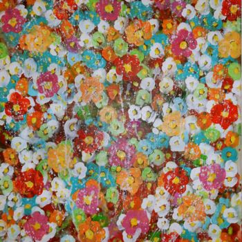 Painting titled "Flower Pinua" by Best Arts, Original Artwork, Acrylic