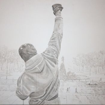 Schilderij getiteld "Silvester Stallone…" door Best Arts, Origineel Kunstwerk, Acryl