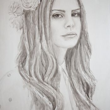 Pintura titulada "Lana Del Rey" por Best Arts, Obra de arte original, Acrílico