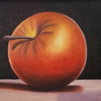 Peinture intitulée "Petite pomme huile…" par Steivan Loundou, Œuvre d'art originale, Huile Monté sur Carton