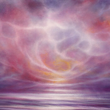 Painting titled "Infinity" by Stella Dunkley, Original Artwork, Oil Mounted on Wood Stretcher frame