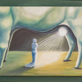 Pittura intitolato "Milk and light as b…" da Stella Giagkouli, Opera d'arte originale, Olio