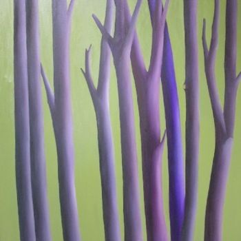 Pintura titulada "Perfiles violetas" por Stella Mezzadri, Obra de arte original, Oleo