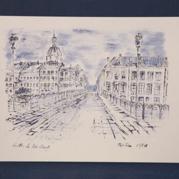 Drawing titled "Lille_Le_Pont_Neuf" by Stella Polare, Original Artwork, Ink