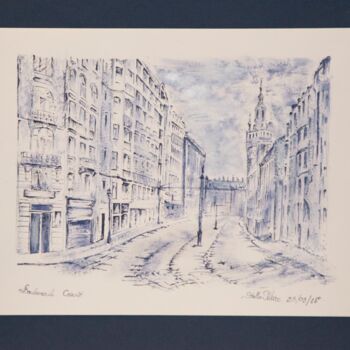 Drawing titled "Lille_Boulevrad_Car…" by Stella Polare, Original Artwork, Ink