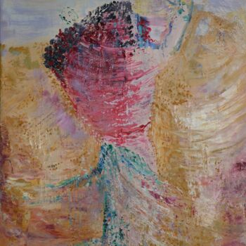 Peinture intitulée "Rose_du_désert" par Stella Polare, Œuvre d'art originale, Huile