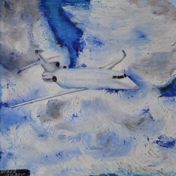 Malarstwo zatytułowany „Falcon Dassault 8X” autorstwa Stella Polare, Oryginalna praca, Olej