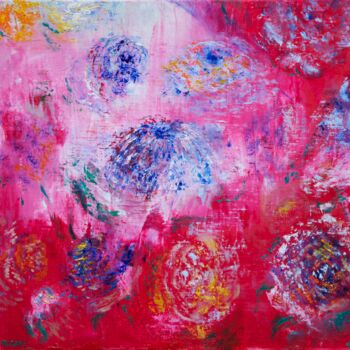 Painting titled "Waltz of flowers" by Stella Polare, Original Artwork, Oil