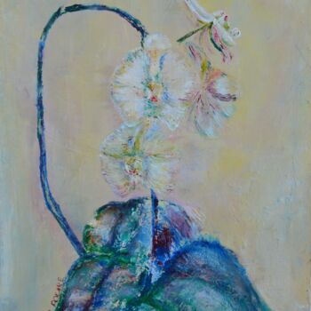 Pintura intitulada "Orchid" por Stella Polare, Obras de arte originais, Óleo