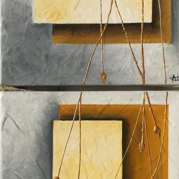 Painting titled "Diptyque: Alliance" by Lydia Piazzini, Original Artwork, Oil