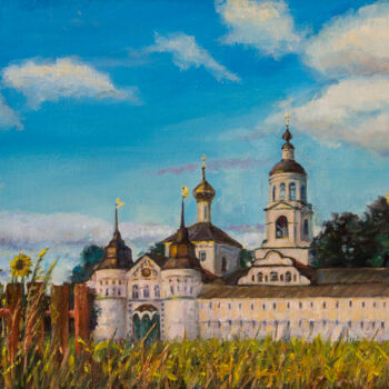 Malerei mit dem Titel "Толгский монастырь" von Andrei Semenov, Original-Kunstwerk, Öl