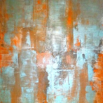 Картина под названием "Reflets hivernale" - Stéphane Droit, Подлинное произведение искусства, Акрил Установлен на Деревянная…