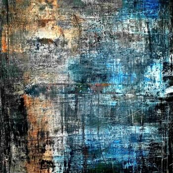 Painting titled "Terribleue" by Stéphane Droit, Original Artwork, Acrylic Mounted on Wood Stretcher frame