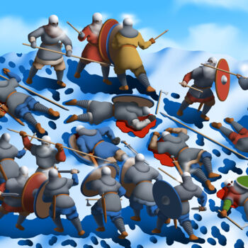 Winter viking battle